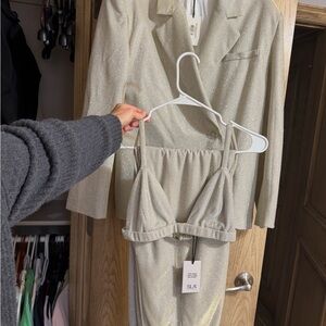 SLA The Label Sparkle Pant Suit with Bralette